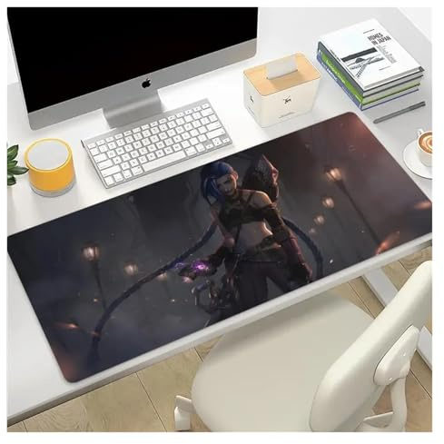 Tapis de souris de jeu PC Tapis de souris XXL Bureau for ordinateur portable Arcane Gaming Accessoires informatiques Table Clavier d'ordinateur antidérapant Tapis de souris(BLACK-5,400X900X3MM)