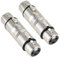 MAIXIANGGUOJI XLR Female to Female Adapter, XLR 3 Pin Coupler Microphone Line Adapter Mic Barrel Extension for Microphones Mixers Audio Equipment (silvery, 2 Pcs)