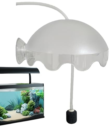 Dispositivo de oxígeno disuelto, oxígeno disuelto para acuario, Kit de acuario de aireador de oxígeno con manguera, piedra de aire, CUBIERTA DE SHIELOS ACRÍLICO SIFERADO IMPREPLADO para el salón