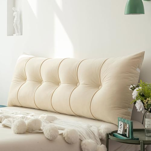 Cuscini Testata Letto Cuscino Lombare da Lettura Confortevole Schienale Testata Letto Divano Rettangolare Supporto Posteriore Rimovibile Grande Cuscino Schienale Cuscino da Parete,F,80x20x50cm
