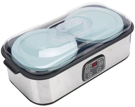 SUNGOOYUE Yogurtiera, Macchina per Yogurt Elettrica con Controllo Automatico della Temperatura da 2 Litri con Timer per Uso Commerciale Domestico (Spina europea 220 V)