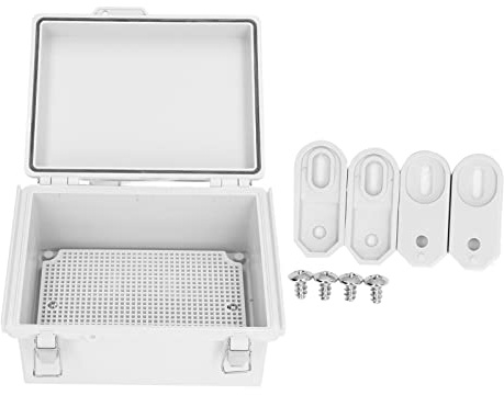 Verteilerdose ABS-Anschlussdose IP67 Wasserdichter Staubdichter Elektronikkasten mit Montageplatte und Wandhalterungen für Drinnen und Draußen 220X170X110mm