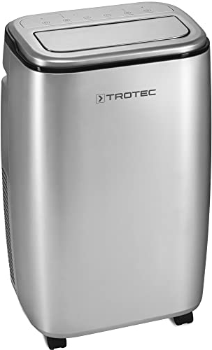 TROTEC PAC 3810 S mobile Klimaanlage 3-in-1 Kühlung Ventilation Entfeuchtung Monoblock-Klimagerät 3,8 kW 13.000 BTU/h 1,5 l/h Entfeuchtungsleistung für Raumgrößen bis 50 m²/125 m³ 2 Ventilationsstufen