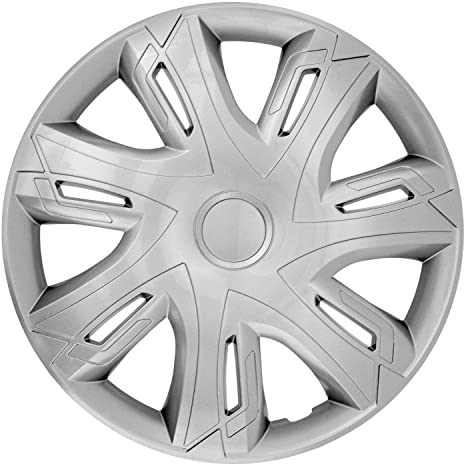 N-Power Lot de 4 enjoliveurs argentés 16