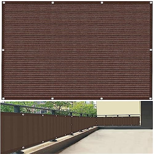 YANHONG Recinzione Copertura per Balcone 55x400cm(22x157inch) Recinzione Copertura Schermante per Balcone Privacy Resistente alle intemperie per Recinzione, Marrone