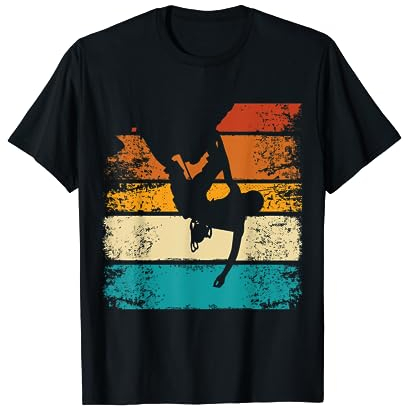 Klettern Retro Boulderer Kletterhelm Kletterausrüstung T-Shirt
