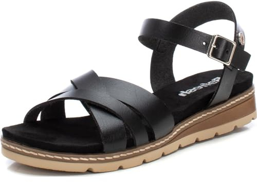 REFRESH 171777, Sandalia Mujer, Negro, 38 EU