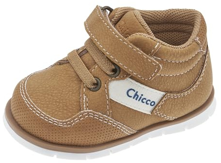 Chicco, Zapatillas Niño con Cierre de Gancho y Bucle y Cordones Elásticos, Cómodas, Flexibles y Transpirables, para Primavera, Otoño e Invierno, Zapatos Niño y Chico, Ocra (1), 21 EU