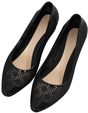 IQYU Damsandaler med genombrutna pumps sommar-/utomhussandaler stövlar andningsbara platta sandaler trekkingsandaler sandaletter sommar fritidssandaler vandringssandaler, Aaa svart, 37 EU