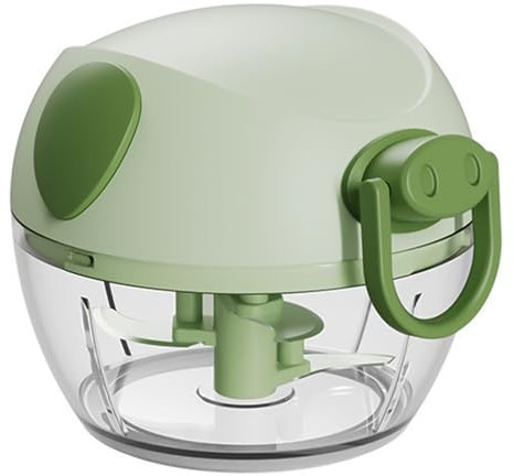 Xkzhrr Tritatutto Manuale,170 ml Trita Verdure Manuale con Tirante A Corda,Mini schiaccia Piccolo con 3 Lame in Acciaio Inox,Tritatutto a Cipolla Veloce per Verdure, Frutta e Noci