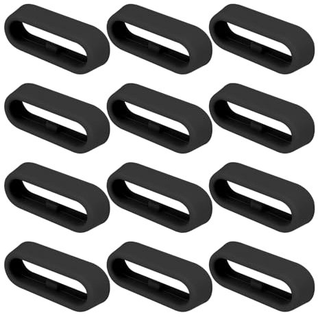 12 Stück Silikon Uhrenarmband Schlaufe, 18/20/22 mm Silikon Armbänder Schlaufe Schwarz Riemenhalter Smartwatch Ersatzarmbänder Schlaufen Uhrenarmband Halter Gummi Ersatz Uhrenarmband Keeper