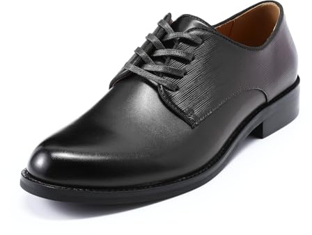 Allthemen Derbies Homme Lacets Classique Business Chaussure Dressing Cuir Ville Bout Pointu Oxford Costume Mariage Noir 43