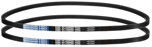 HiPicco AX37 Belt, Raw Edge Cogged Industrial Rubber EPDM V-Belt, Pack of 2