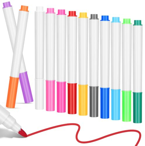 WRITWAA Stylo Encre Effaçable Fluorescent 12 Couleurs Pour Tableau Lumineux Dessin Enfant Loisirs Créatifs Séchage Rapide