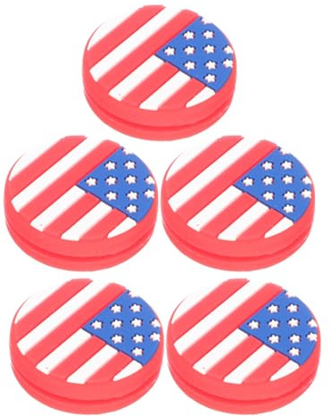 JECOMPRIS Smorzatori di Vibrazioni per Racchette da Tennis in Silicone 5 Pezzi Bandiera Usa, Accessori Tennis per Riduzione Shock e Prestazioni Elastiche
