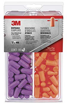 3M Safety 92059-80025T Disposable Earplugs, 80-Pair