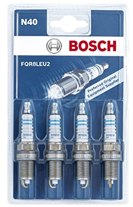 Bosch 0242230806 (N40), Spark Plug Set of 4 - for a Reliable Gasoline Engine Start and Long Service Life - with Robust Design