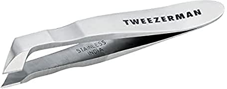 TWEEZERMAN Nagelhautschneider (Nagelhautentferner für präzises Schneiden und Entfernen von Nagelhaut an Finger und Zehen, rostfreier Edelstahl), Silber