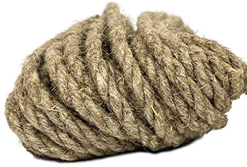 Corda intrecciata in lino 8-18 mm x 10 m, di alta qualità, per decorazione della casa (10 mm)