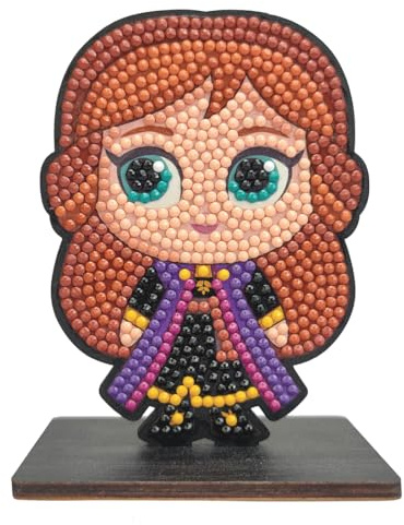 CRYSTAL ART Diamanterfigurskit - kreativ och rolig aktivitet - vuxna och barn - glittrande dekoration i olika färger - Disney Frost - Anna