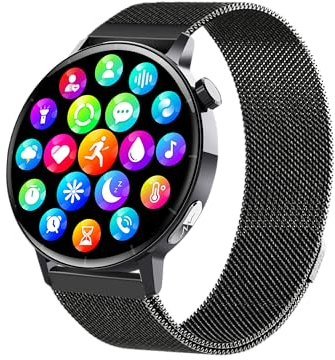 INF Smartwatch für Herren Damen, Smartwatch mit EKG-Herzfrequenz, Blutsauerstoff, Schlafüberwachung, Get Benachrichtigungen über Anrufe, Text- und APP-Nachrichten