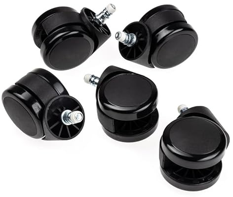 noblechairs Hartbodenrollen V2 - 60 mm mit automatischer Feststellfunktion für Erwachsene - Black - Bürostuhlrollen