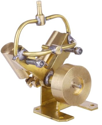 Dampfmaschine Bausatz Erwachsene, Mini V-förmige Dampfmaschine aus reinem Kupfer mit Zwei Zylindern Generator Modell Dampfbetriebenes Mechanisches Set