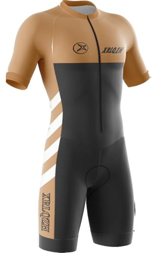 Herr cykel skinsuit, triathlon kostym herr premium triathlon tri kostym kompression duathlon löpning simning cykling skinsuit kort trisuit one piece (TYP-11, S)