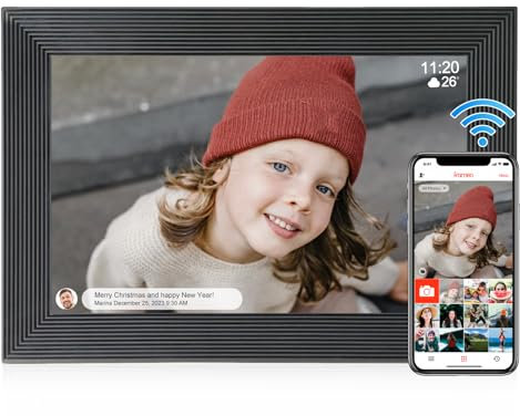 Frameo Digital Photo Frame, 10 Inch WiFi Digital Picture Frame, 1920×1200 HD IPS Touch Screen Built in 16GB Memory, Auto-Rotate Frame Share Photos or Videos Instantly via Frameo APP