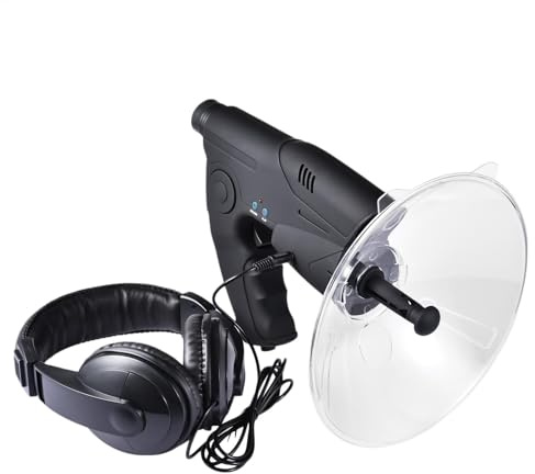 Microphone directionnel parabolique – Amplificateur de Son d'oreille, Microphone directionnel en Forme de télescope d'écoute des Oiseaux, Appareil électronique d'observation de la Nature