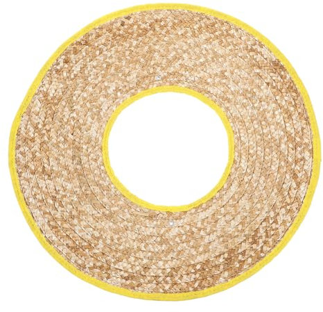 FRCOLOR Strampelnder Strohsonnenhut Mit Breiter Krempe Für Bauhelm Sonnenschutzvisier Für Herren Atmungsaktives Stroh Für Outdoor-Arbeiter Leicht Und Schnell Trocknend