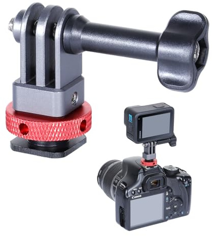 SEASKY AC02 Action Camera SLR Camera Cold hot Shoe Mount Tripod Adapter Conversion Accessory All-Metal Aluminum Alloy for GoPro Hero 13/12/11/10/9, for DJI Action 6/5 Pro 4/3, for Insta360 Ace Pro 2