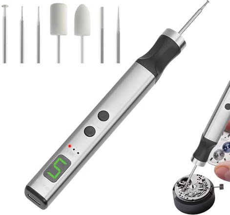Kit de Gravure - Graveur 5 Vitesses avec 7 Accessoires - Outil Compact De Marquage Et Gravure | Pour Électronique, Bijoux, Pierre, Bois, Verre, Céramique, Pour Débutants