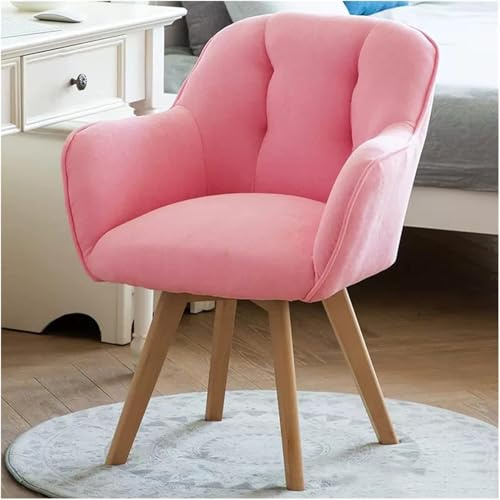 Elegante poltrona girevole in velluto, sedia moderna per sala da pranzo, scrivania e piccoli spazi, sedia da club imbottita con gambe in legno, per il tempo libero e il salotto degli ospiti