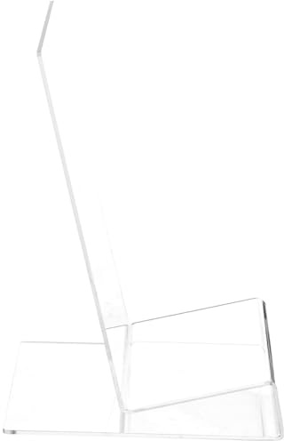 MINAOLULUS Présentoir de Livres en Acrylique Transparent de L, Support de Rangement Stable pour Livres et Disques, Étagère de Bureau Compacte pour Exposition et Organisation, 1 Pièce