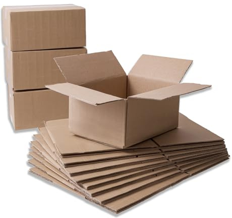 IPEA Scatole di Cartone 25 x 18 x 12 cm per Spedizioni, E-Commerce, Regali – [ 10 Pezzi ] – Made in Italy – Scatole Rettangolari Multiuso per Imballaggio Oggetti, Eventi, Feste – Scatola Confezione