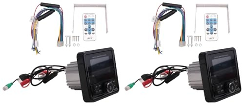 FOIJPPINP 2X marinradio FM AM MP3 mediaspelare båt stereo vattentät Bluetooth USB AUX-mottagare för UTV ATV SPA RZR