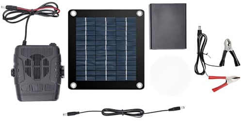yeeplant Kit de panel solar portátil de 20 W con calentador, panel solar de silicona eléctrica, incluye caja de batería, ahorro de energía, diseño ligero, calentador de invierno para invernadero