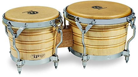Latin Percussion LP201A-3 Bongo Drum, Natural/Chrome
