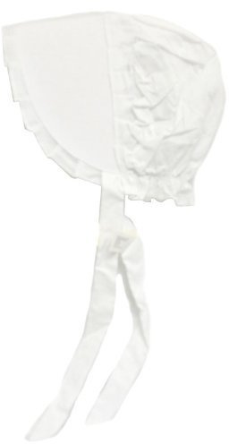 100% White Cotton Prairie Pilgrim Amish Bonnet Large Thanksgiving Play Hat