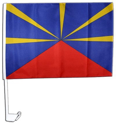 Drapeau de voiture France Réunion - 30 x 40 cm
