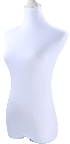 NAVAdeal Superbe Housse en Tissu Lycra Blanc - Parfait pour Une Robe de Mannequin (Mannequin Non Inclus)
