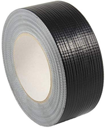 Gewebeklebeband stark klebend | Gewebeband aus PE | Handreißbar | Weiß, Schwarz oder Silber | 50 m | Breite wählbar | Panzertape/schwarz 19 mm x 50 m