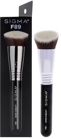 Sigma Beauty F89 Kabuki Brush for Setting Powder - Kabuki Makeup Brush for Baking, Setting Makeup, Loose Mineral Powder - 1.27 Oz