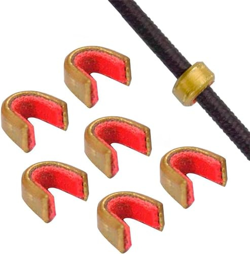 KESHES Punti di incocco della Corda dell'Arco - Accessori per tiro con L'Arco del Punto di incocco della Corda, cocche in Ottone per Arco ricurvo e Composto Confezione da 6