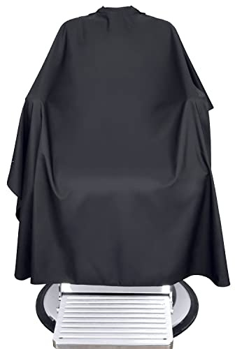 TRU BARBER Mantella da Parrucchiere XXL, con Collo in Silicone, 100% Poliestere, Leggera e Impermeabile, Mantello Professionale da Salone con Chiusura a Scatto per il Taglio dei Capelli.