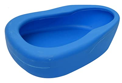 Cabilock Bettpfanne Bedpan Stechbecken Bett Töpfchen: Kunststoff Mobile Toilette Nachttopf Bed Pan für Frauen Männer Bettlägerige ältere Ambulante Blau
