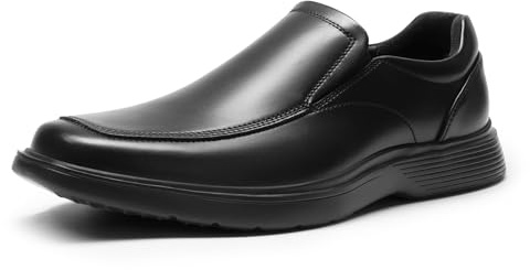 Bruno Marc Zapatos de vestir para hombre, cómodos mocasines, zapatos casuales de negocios, Negro, 41.5 EU