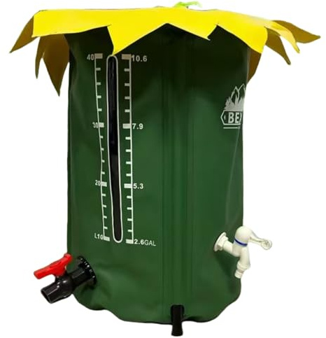200 Gallon Collapsible Rain Barrel,Rainwater Collection System, Garden Water Catcher, Rain Barrel Anti-Collapse Collapsible Rainwater Collection System, PVC Rain Water Collection Barre(264 Gallon)
