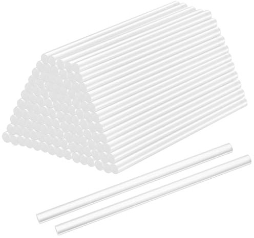 124 Pcs Barras de Pegamento Termofusible 7mm x 150mm, Barras de Pegamento Caliente, Palos de Pegamento Transparente, Barras Silicona Caliente para Pistola de Pegamento Caliente DIY Manualidades